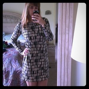 Analili Patterned Long Sleeve Dress